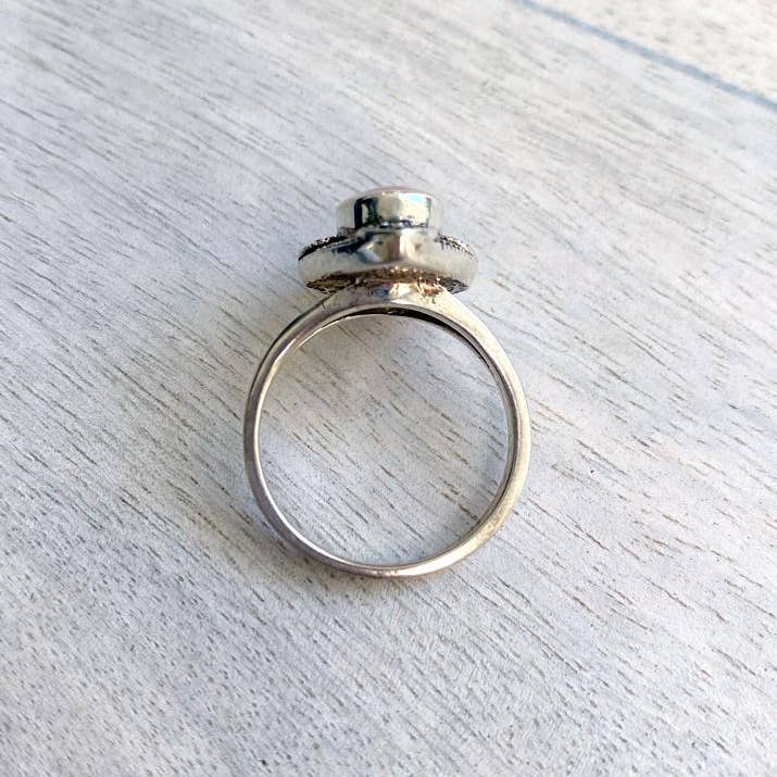 Jewel Cult - Venta al por mayor Anillos grandes/de cóctel - Anillo de plata de ley con madreperla rosa Wild Dreamer