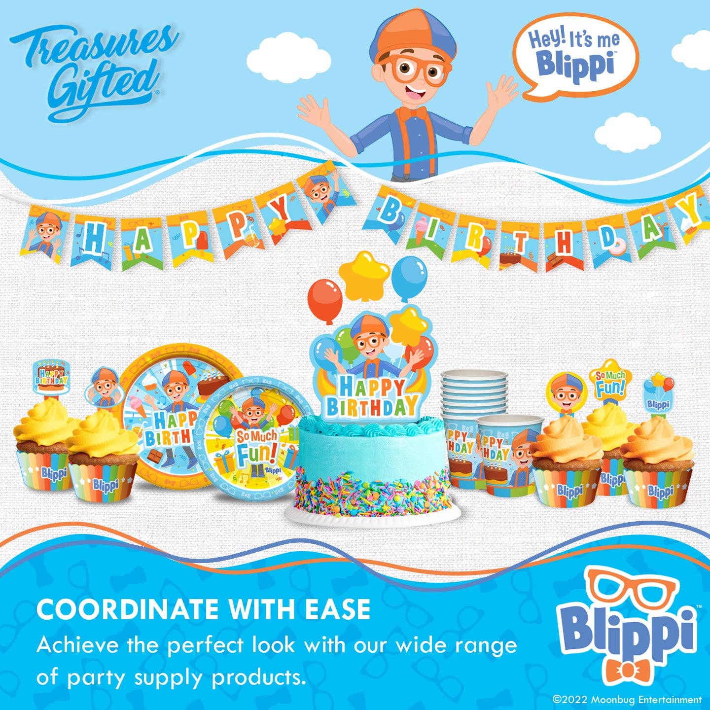Treasures Gifted - Wholesale Disposable Plate - Blippi Plates 9in - 8pk - Blippi Party Supplies5