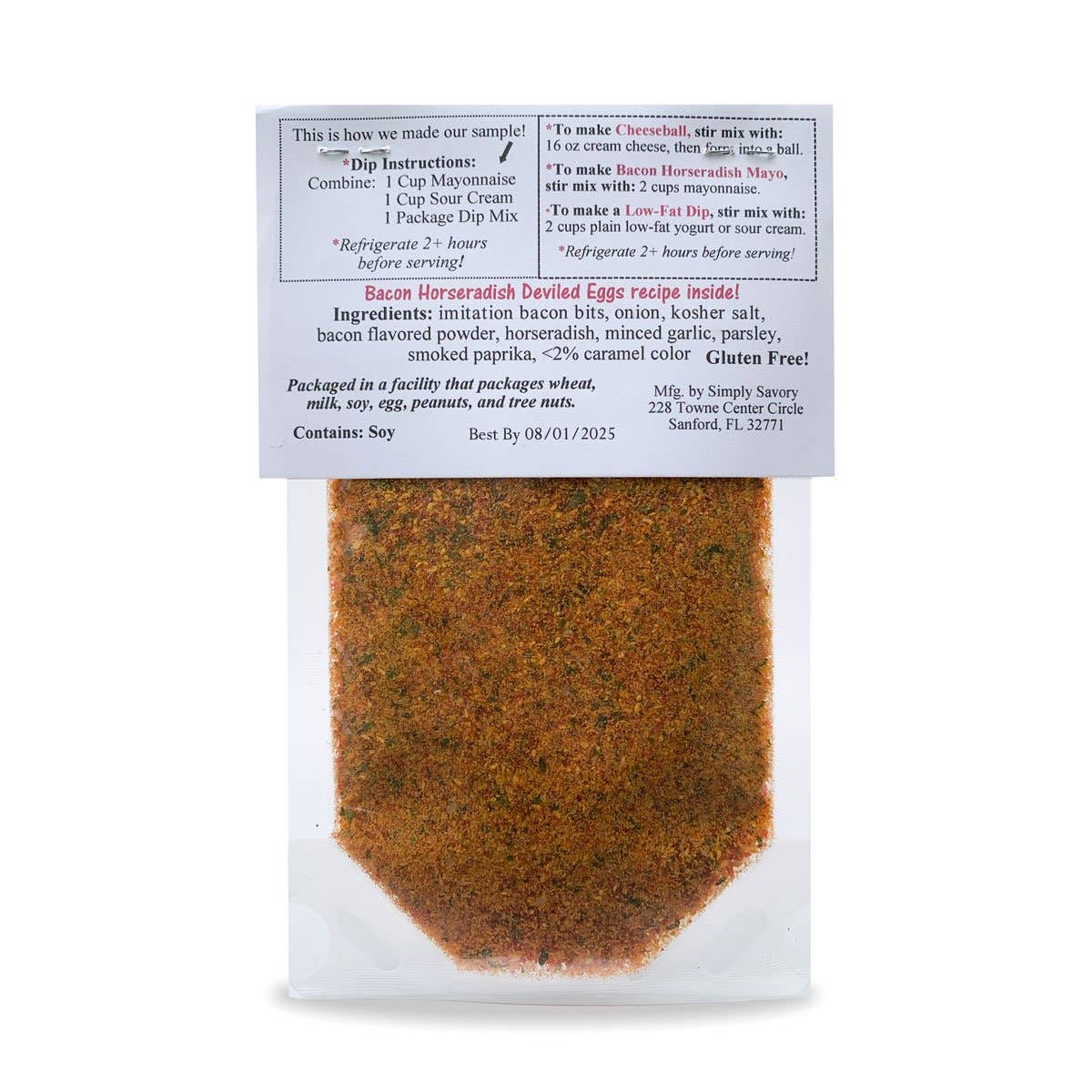 Simply Savory - Wholesale Dip - Bacon Horseradish Dip Mix2