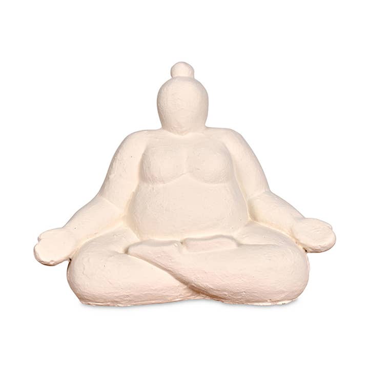 Women's meditation decor ecru L20 W11 H16cm for wholesale by Opjet Paris