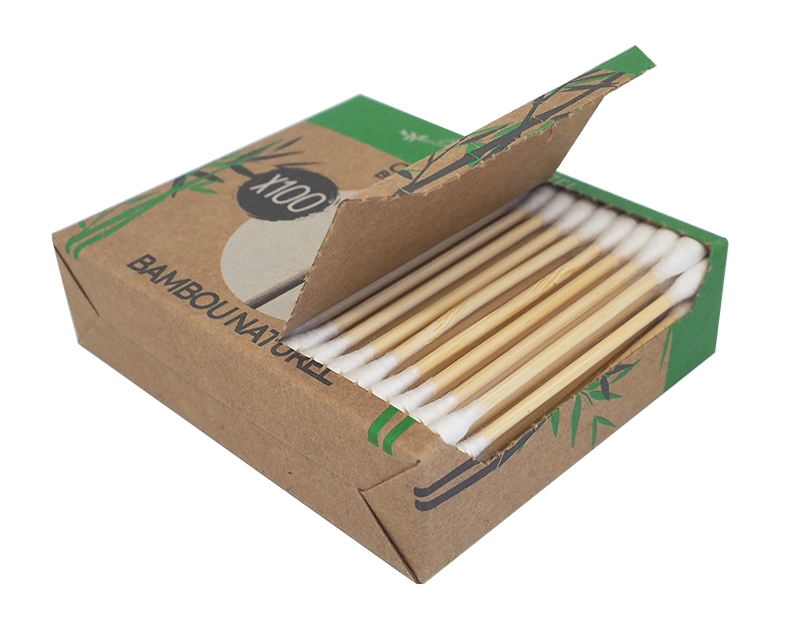 FRENCH TENDANCE - Wholesale Cotton Swab/Q-Tip - Box of 100 natural bamboo cotton buds2