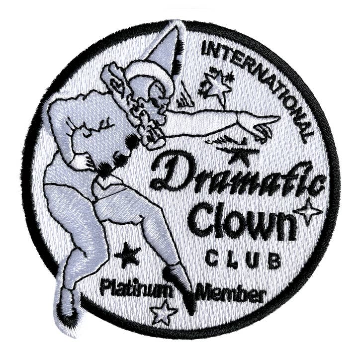 "Dramatic Clown Club" Patch for wholesale by Arcane Bullshit