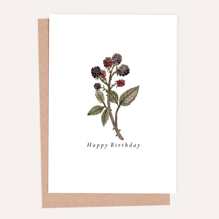 Tarjeta de cumpleaños Blackberry para venta al por mayor de HeatherLucyJ Design