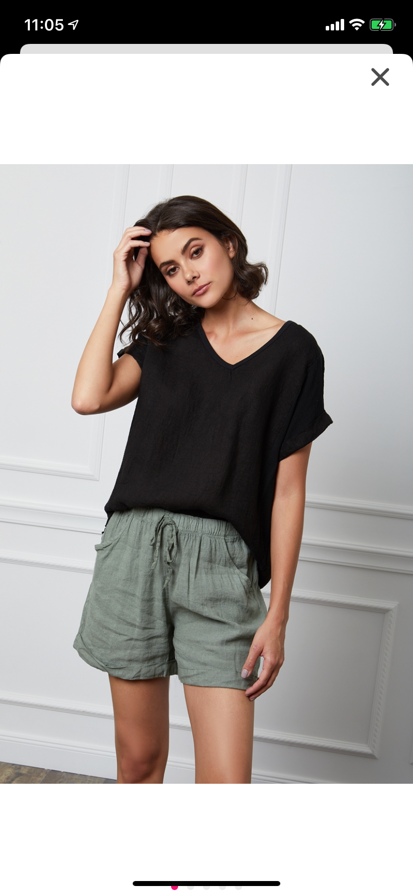 LÉA & LUC - Vente T-shirt – femme - T-Shirt texturé en 100% lin REF. 65130