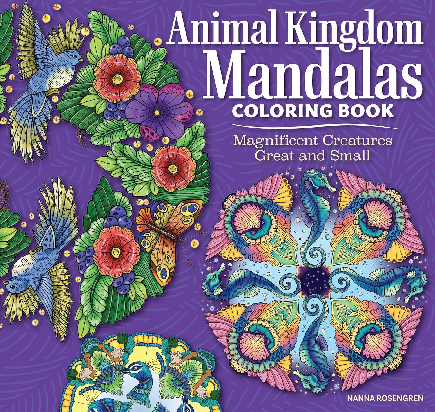 Fox Chapel Publishing - Venta al por mayor Libro para colorear y cuaderno de actividades - Adultos - Libro para colorear de Mandalas de Animal Kingdom, magníficos diseños0