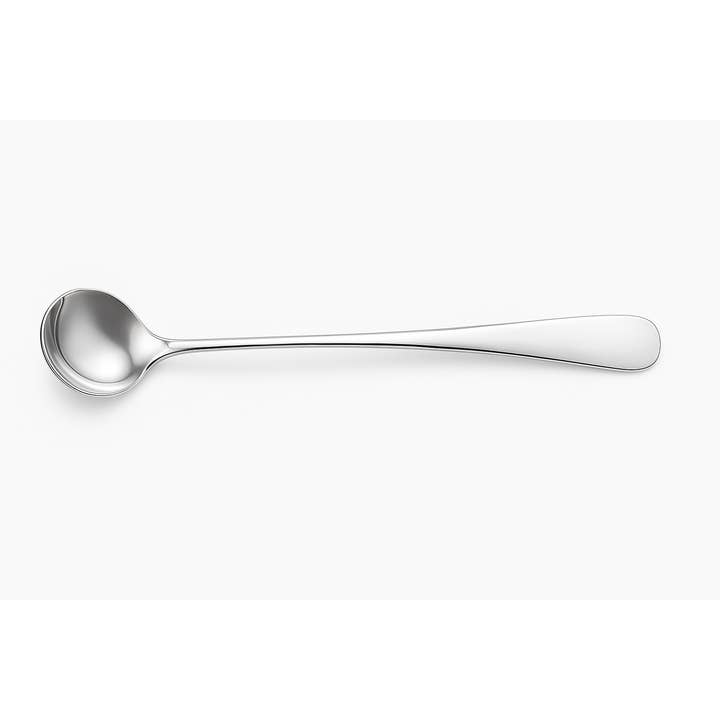 Long English Silver Plated Olive Silver Plate Spoon c.1950. SKU #: C1913. for wholesale by Corbell Silver