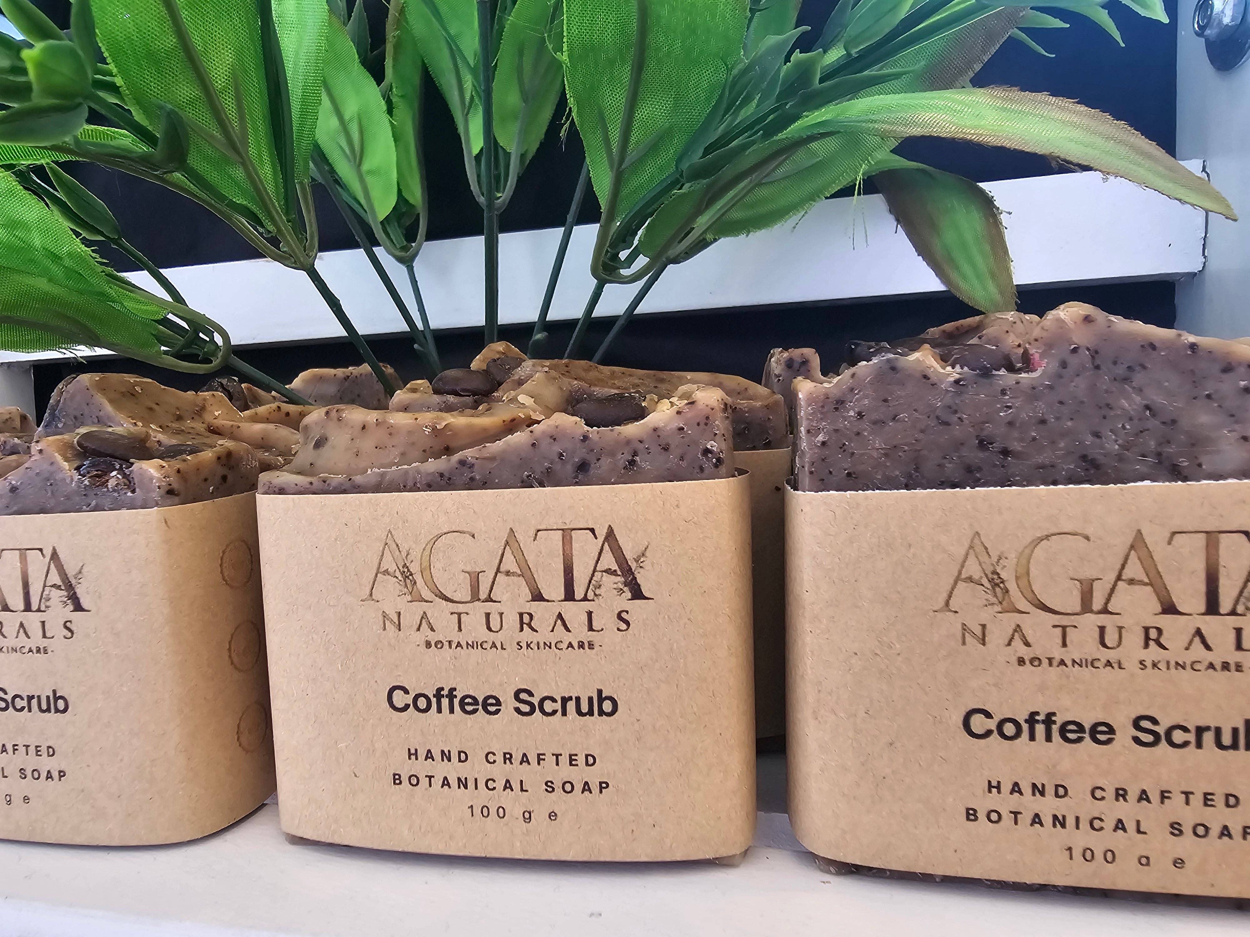Agata Naturals Ltd – wholesale Bar Soap – Coffee Scrub Soap – Exfoliating Handmade Bar with Coconut Oil & Shea Butter1
