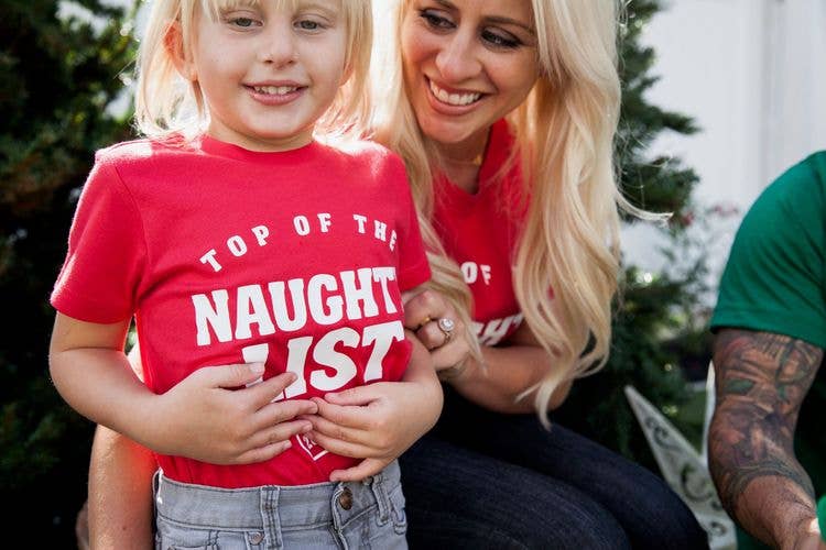 NICKY + STELLA - Wholesale Screen Printed T-Shirt - Kids - Top of the nice list (infant/toddler)2