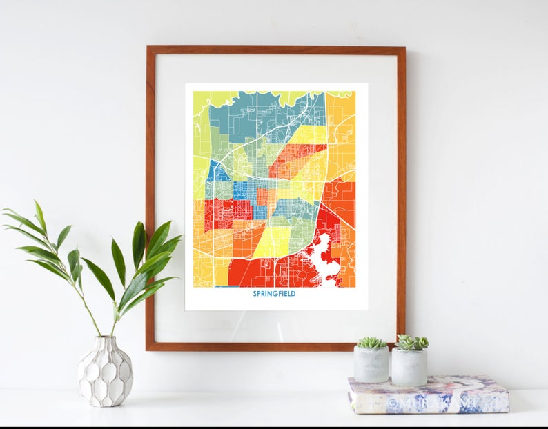 Juanita's Adventures - Wholesale Map - Juanitas Springfield IL Map Print3