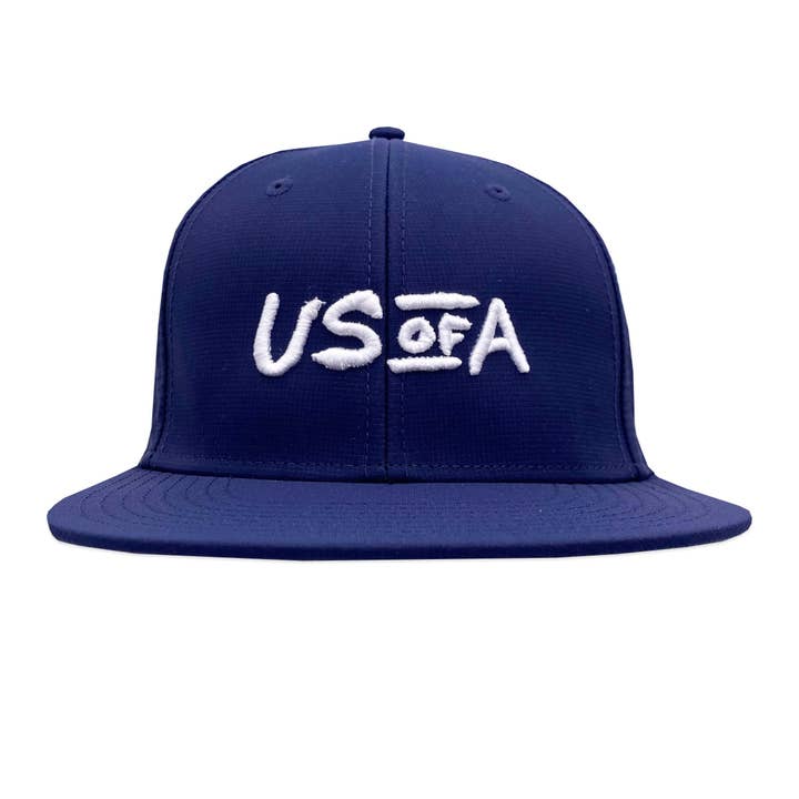 Ryder Cup inspirierte uns von einer Kappe mit flacher Krempe (Navy) für den Großhandel von Boston Scott Golf Apparel