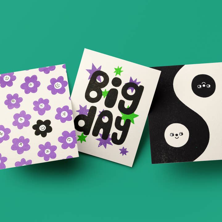 Beetle Ink Co. - Wholesale Congratulations Card - Big Day Risograph Card5