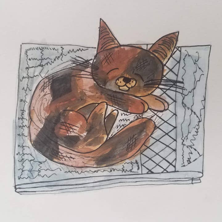 Dit kunstværk på en pude!!! for engroshandel hos Drumming Beetle