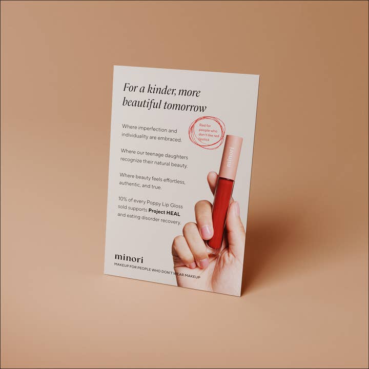 Display Sign — Poppy Lip Gloss Fundraiser for wholesale by Minori