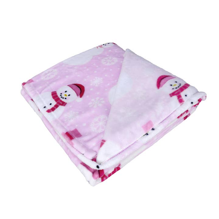 Single Layer Blanket - Rosy Christmas Snowman for wholesale by Opportunities