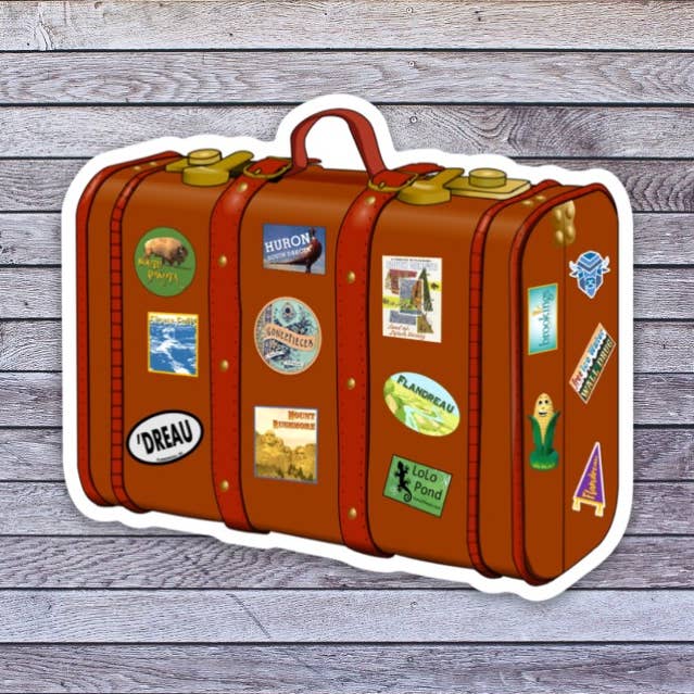 Travel South Dakota vinyl sticker for wholesale by LoLo Pond