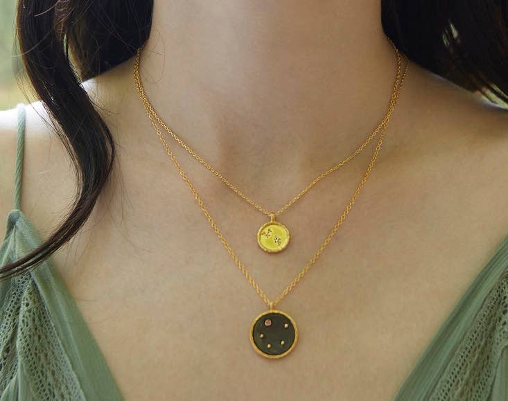 Satya Jewelry - Wholesale Pendant/Charm Necklace - Gunmetal Zodiac Constellation Necklace 18" - SOLD INDIVIDUAL12
