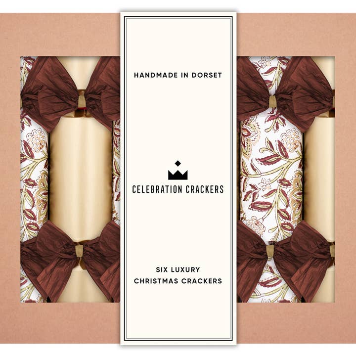 Handmade in Dorset - Burgandy Bouquet 13″ Cracker for wholesale by Celebration Crackers
