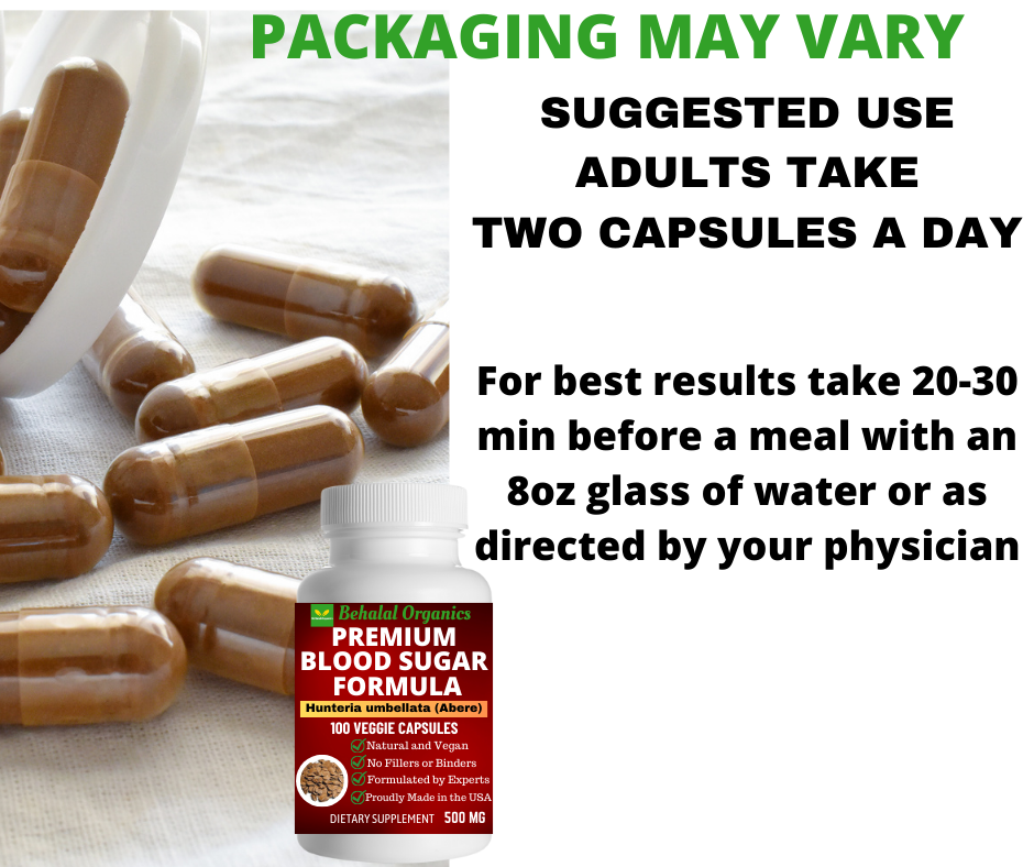 Behalal Organics – Engroshandel Kosttilskud og vitaminer – Blood Sugar Formula Capsule Premium Support med Abere7