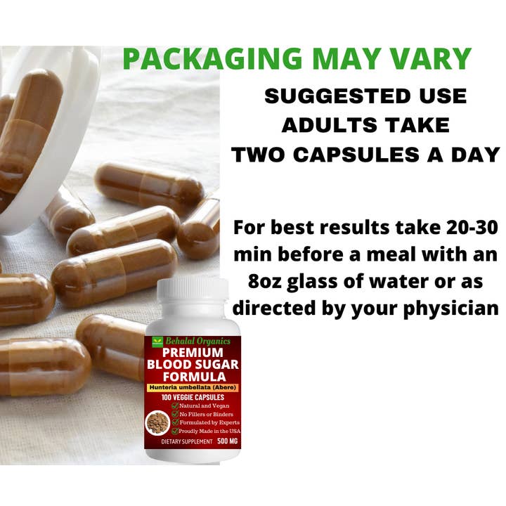 Behalal Organics - Wholesale Oral supplement/vitamin - Blood Sugar Formula Capsule Premium Support with Abere7