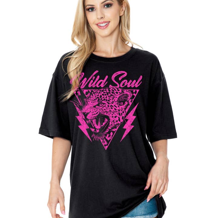 Unisex oversized - WILD SOUL for wholesale by Amused by Blue