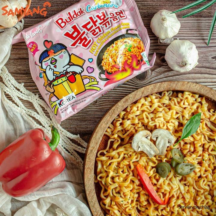 utoppa GmbH - Wholesale Ramen - Samyang Carbonara Buldak Hot Chicken Flavor Ramen 130 G