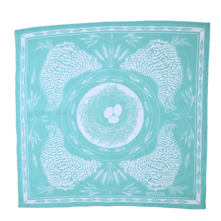Hearth and Harrow – wholesale Bandana - Unisex – Kycklingbandana - 100% bomull - nautiskt tryck - Hanky Ascot0