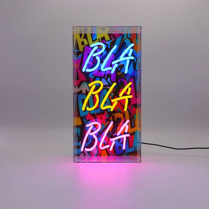 Locomocean Ltd – wholesale Neon sign – 'Bla Bla Bla' Glass Neon Sign2