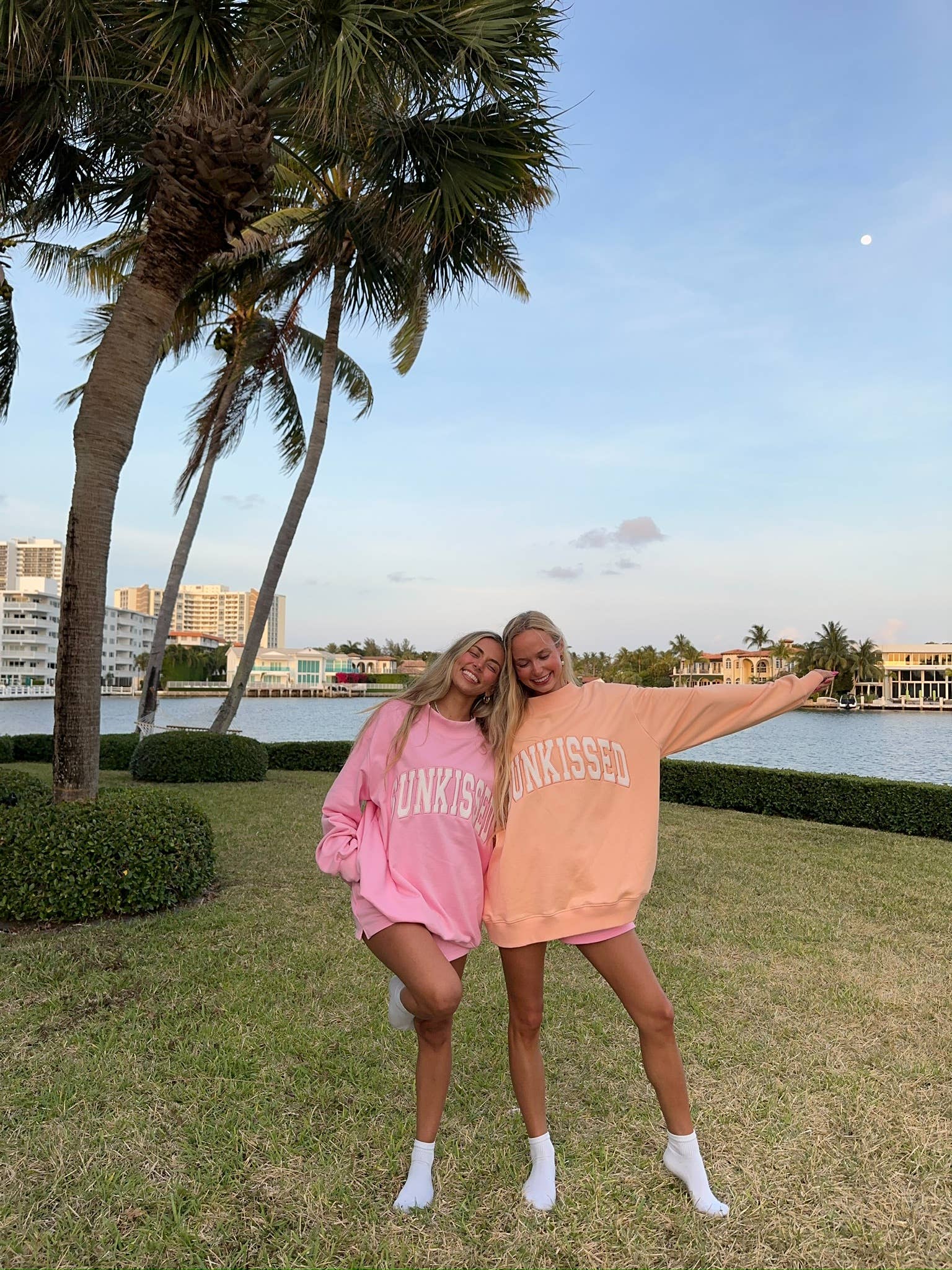 Lottie Pink Varsity Sunkissed Embroidered Mockneck Sweatshirt 100% Cotton for wholesale on Faire21