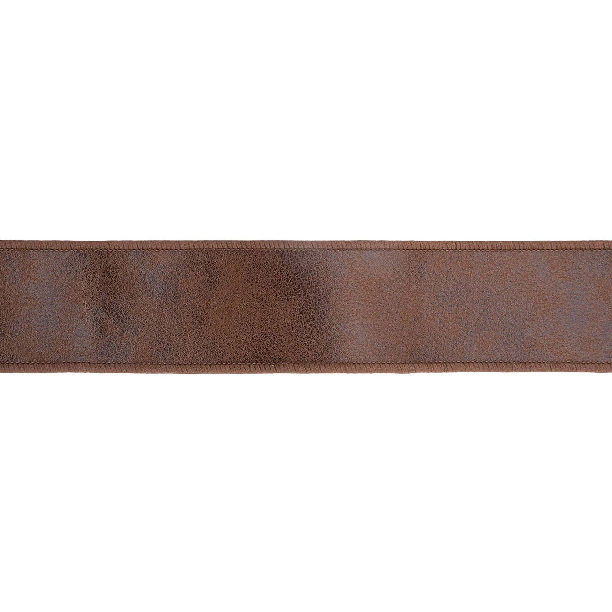 LA Ribbons Wholesale – Großhandel Band – Geschenke verpacken – 6,35 cm breites Lederband mit Drahtkante | Braun mit Juterückseite | 9,14 m Rolle4