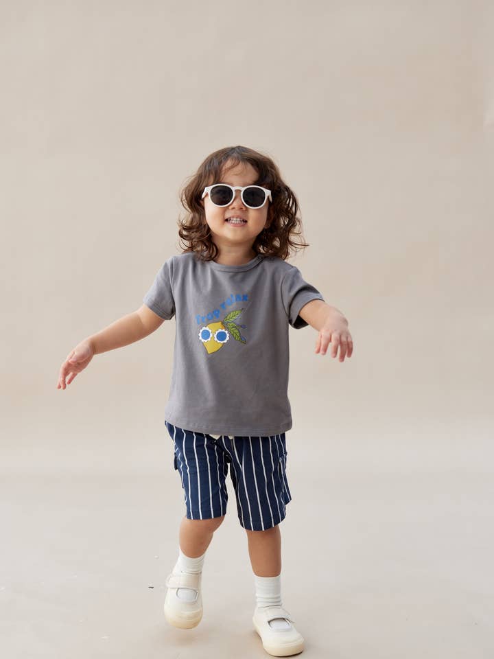 Toddler Organic Graphic T-shirt-Grey for wholesale by Norsu Organic