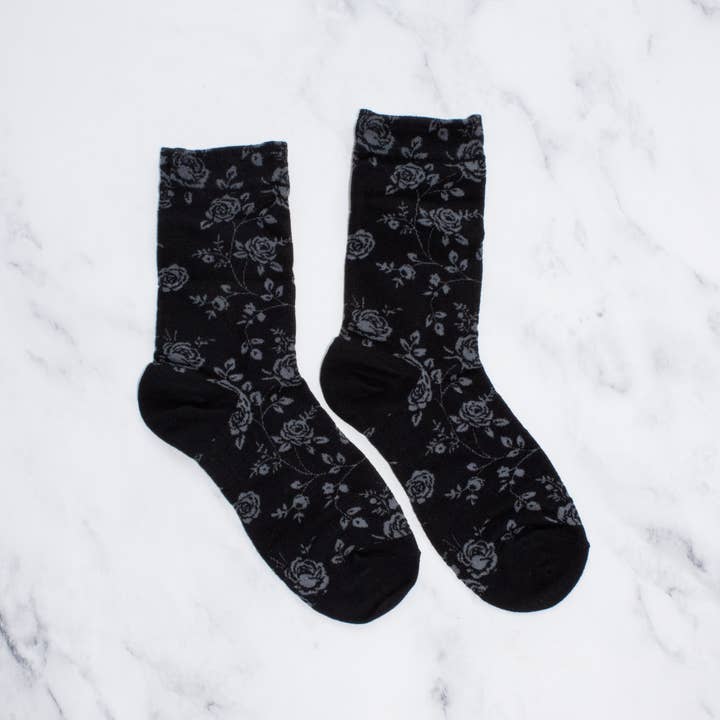 Tiepology - Wholesale Socks - Women's - Antique Rose Garden Casual Socks