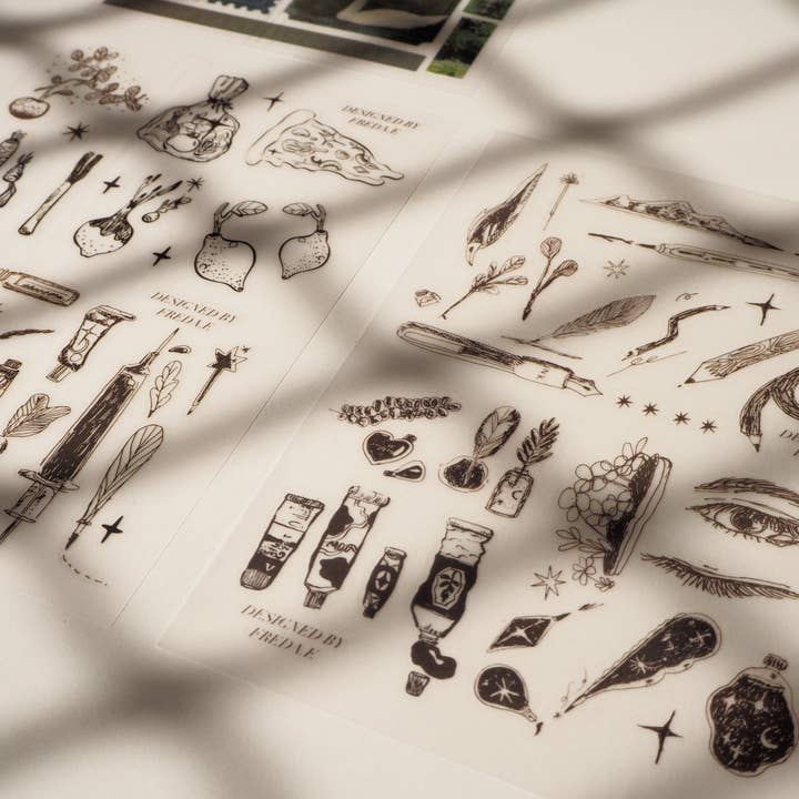 Little Forest Shop - Wholesale Sticker - Ink and Eye - Rub-on Stickers/ Transfer Stickers 017 (LFSO)1