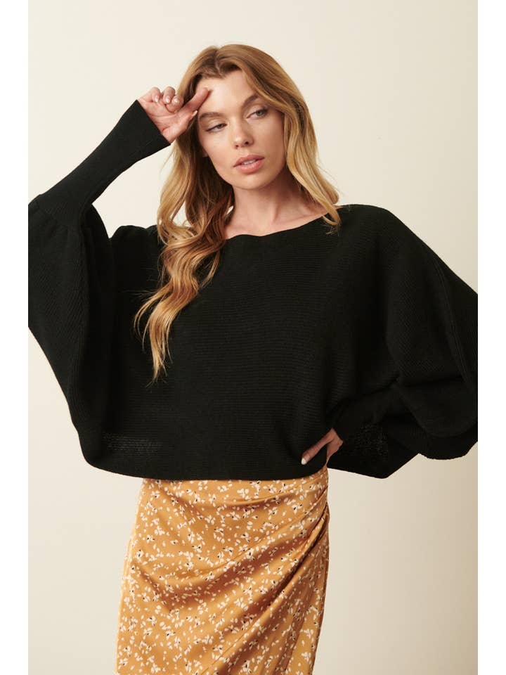 mittoshop - Wholesale Pullover-trui - Dames - GEBREIDE TRUI MET LANGE MOUWEN EN DOLMAN MET BOOTHALS17