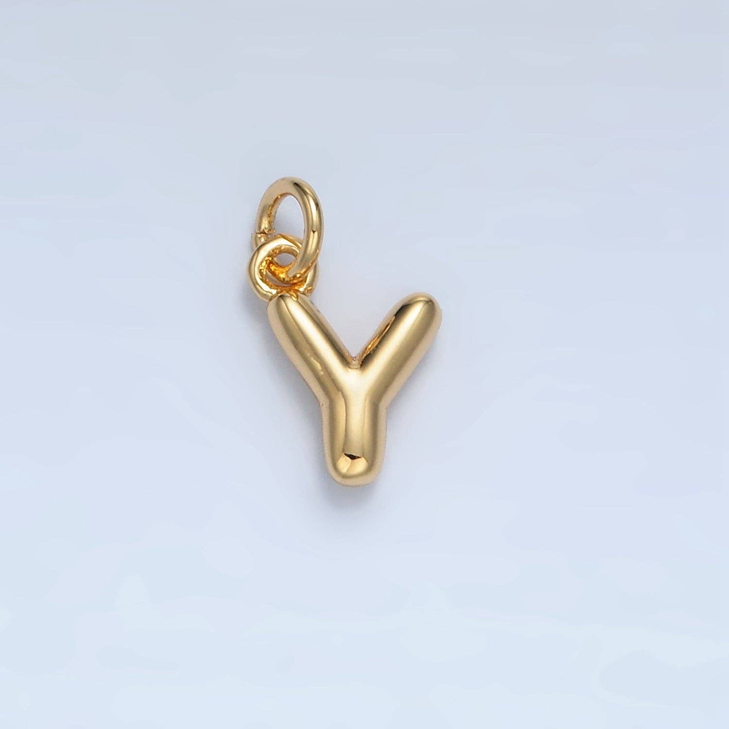 Aim Eternal - Wholesale Individual Charm/Pendant - 16K Gold Filled 10mm Initial Letter Chubby Balloon Mini Charm | A1591 - A160324