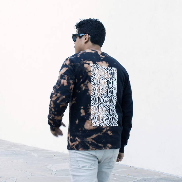 Sad Boys Sweatshirt | Split Bleached for wholesale by Sad Sad Club