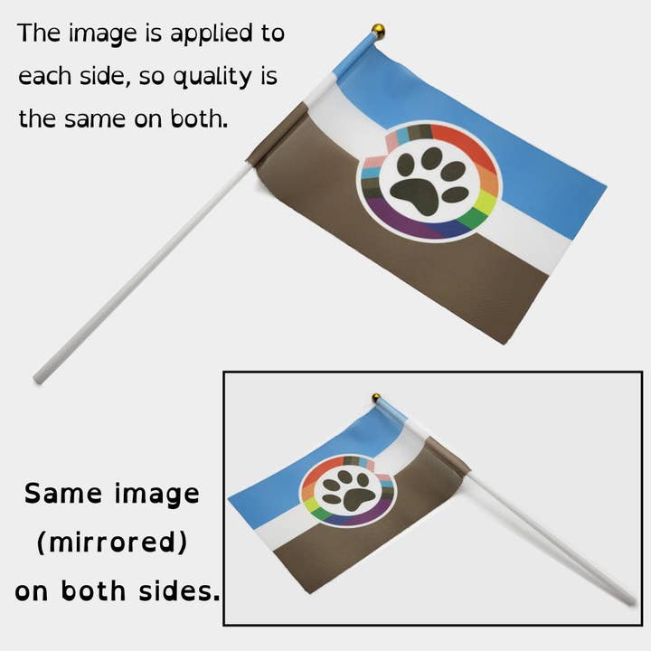 Ninja Ferret Art – wholesale Flagga – Hand/skrivbordsflaggor för funktionshinder och neurodiversitet Pride | Välj din flagga | Dubbelsidig
