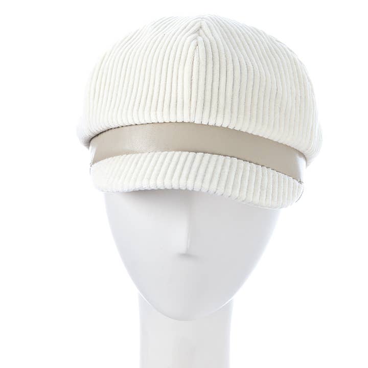 Giovannio - Wholesale Newsboy/Schoolboy Hat - Women's - BLEU Wide Whale Corduroy Newsboy Hat for Women