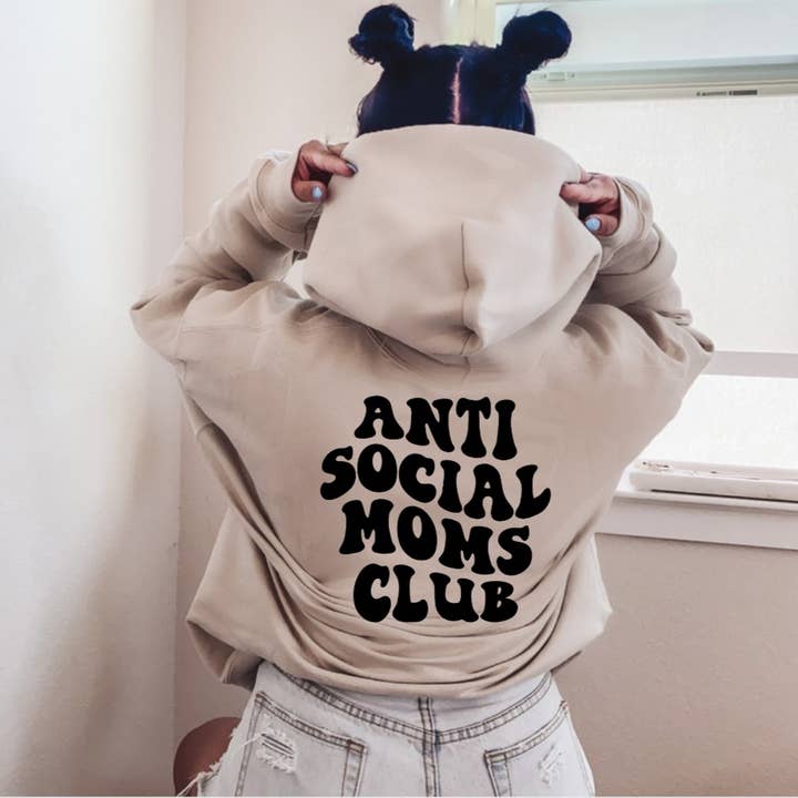Anti Social Moms Club Hoodie for wholesale by Lush Designs