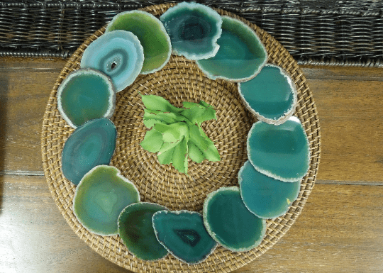 Rock Paradise - Wholesale Spiritual Stone/Crystal - Agate Slices -Top Drilled - Size #2 LARGE AGATE - Crystal Craft Supply16