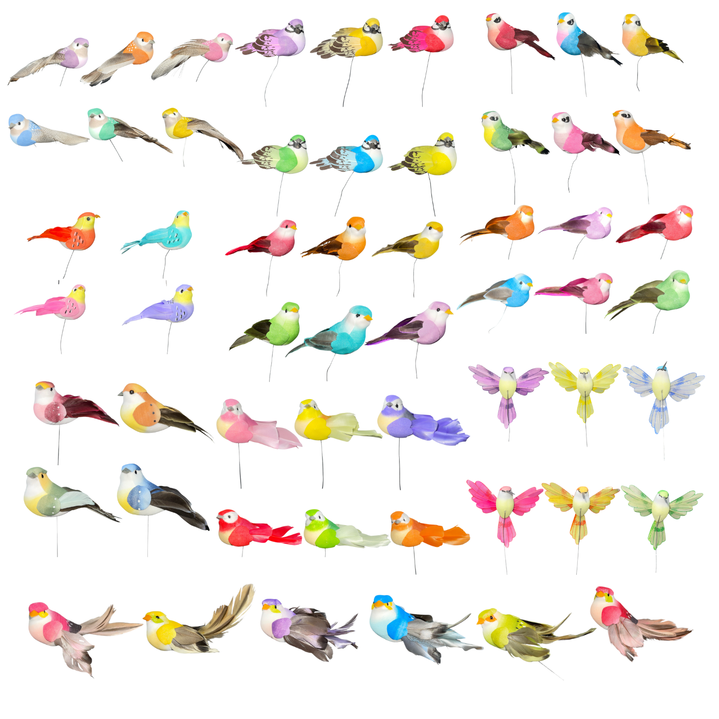 Thompson Wholesale - Wholesale Garden/Lawn Stake - Assorted Feathered Birds on Wire Picks (120 PC)0