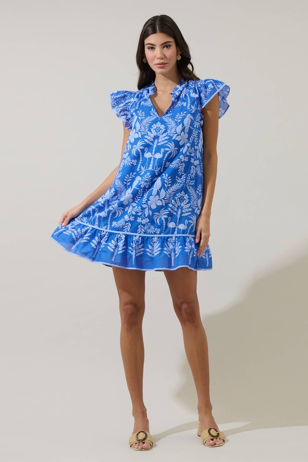 Sugarlips - Vendita all'ingrosso Vestito - Donna - Abito Mini a Tunica Ebba Floreale Davina14