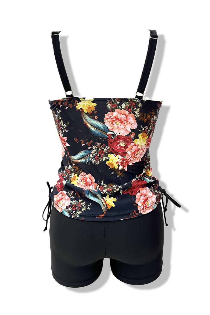 Black Printed Plus Size 2-Piece Tankini Swimsuit / HY2012 for wholesale on Faire2