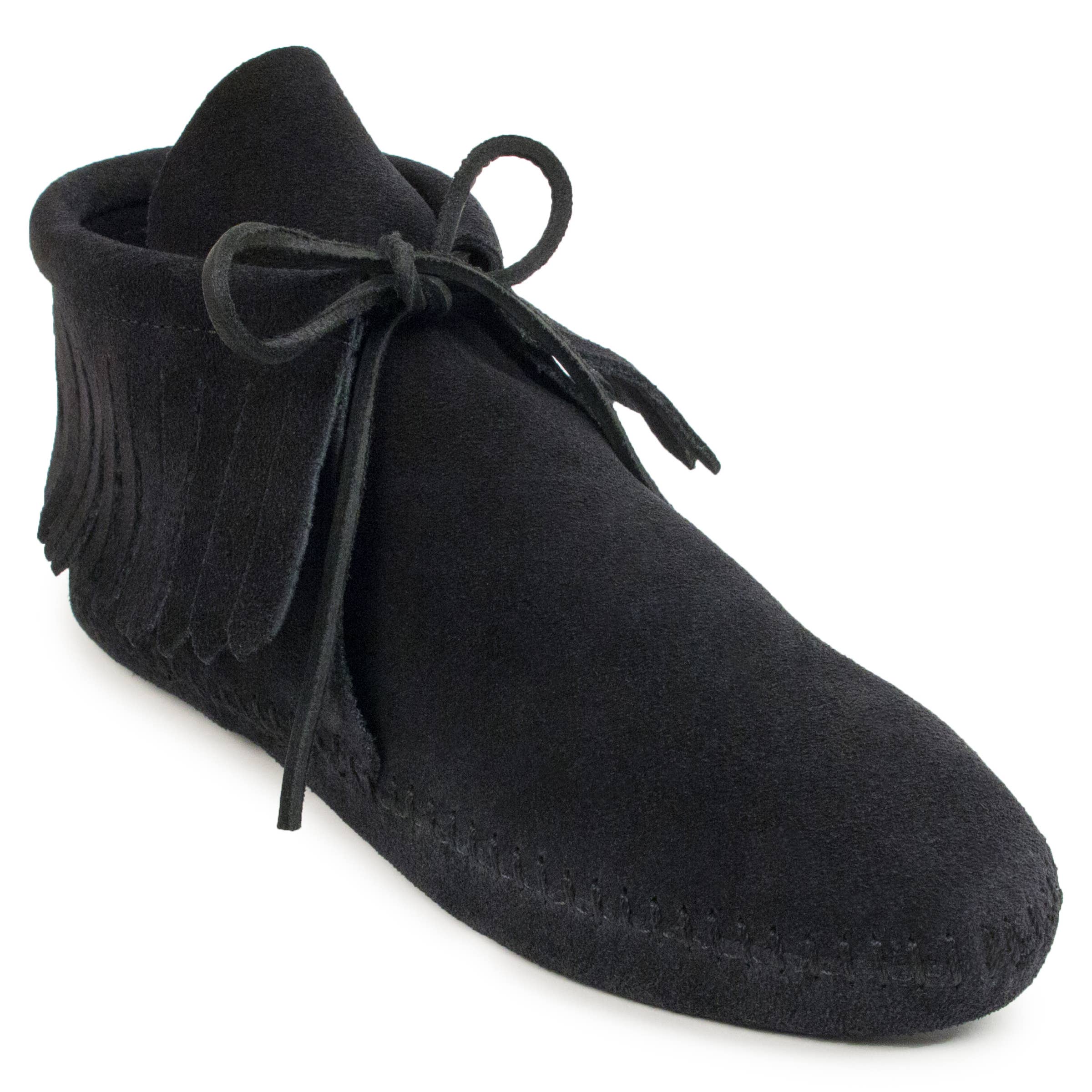 Minnetonka - Vente Bottines – femme - Bottine à semelle souple à franges classiques en daim pour femmes6