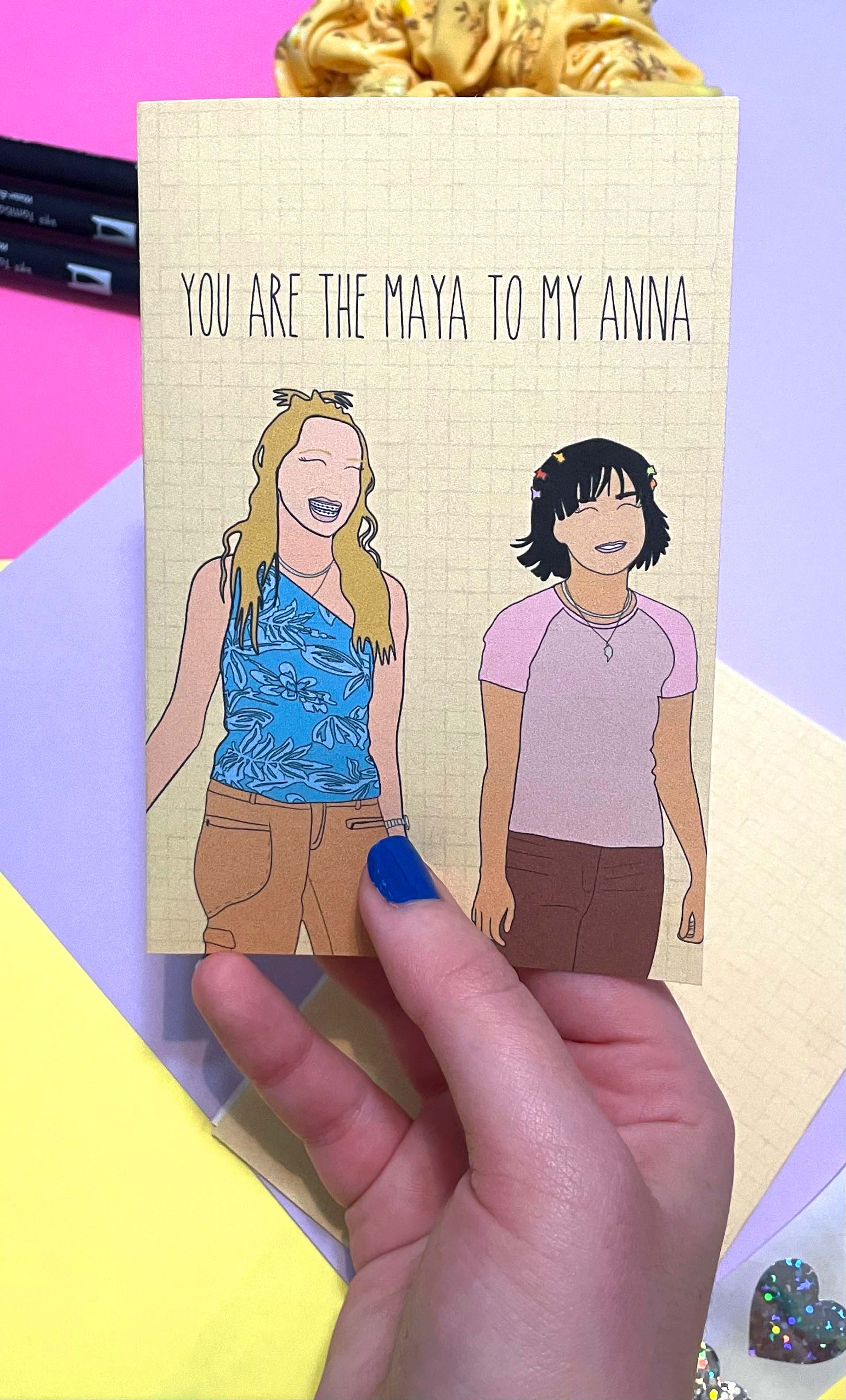 Misc. By Darrian - Wholesale Valentine's Day Card - PEN15 Hulu Anna + Maya Galentine's / Valentine's Day Friends3