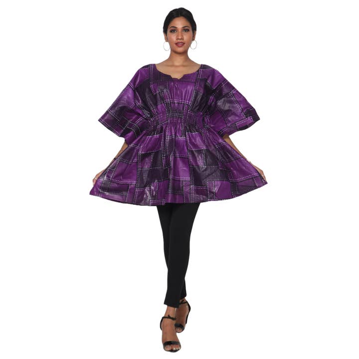 African Stars - Wholesale Kaftan - Women's - Women's Half Kaftan With Elastic Waist -- FI-P1422
