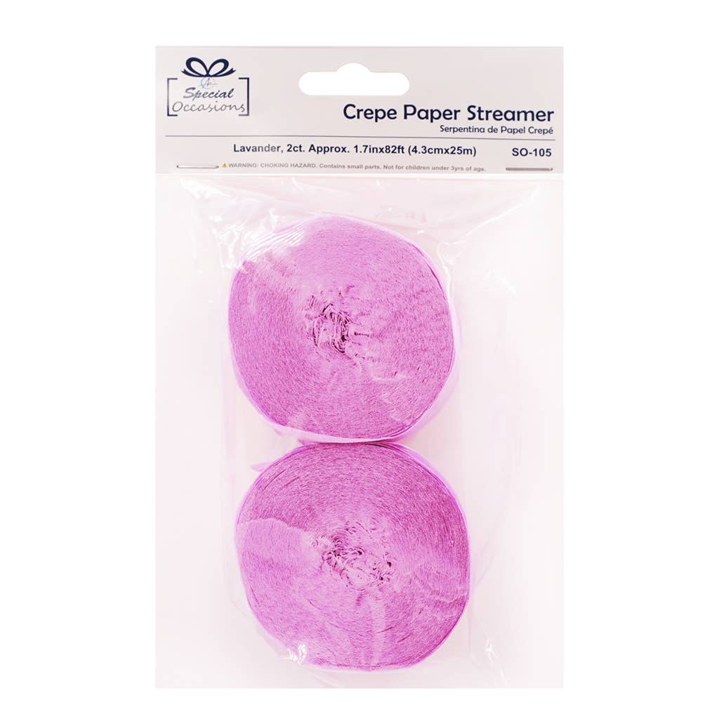 Angels Craft - Vente Serpentin - Guirlandes en papier crépon 2 unités – 10 couleurs, 25 m décoration de fête5