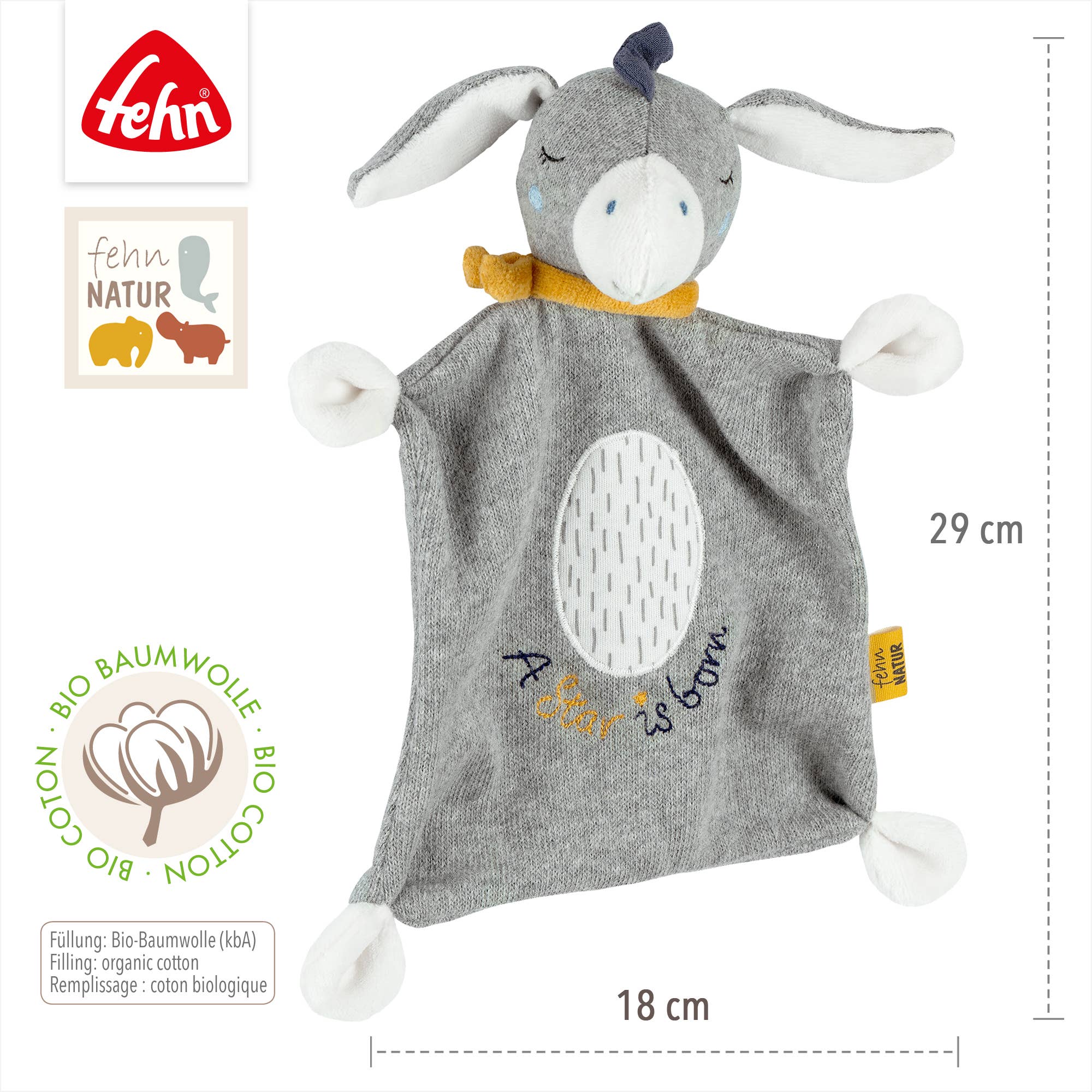 Fehn – wholesale Gosefilt - Baby – Åsnäcke ”Star” - sovhjälpmedel & kuddduk3