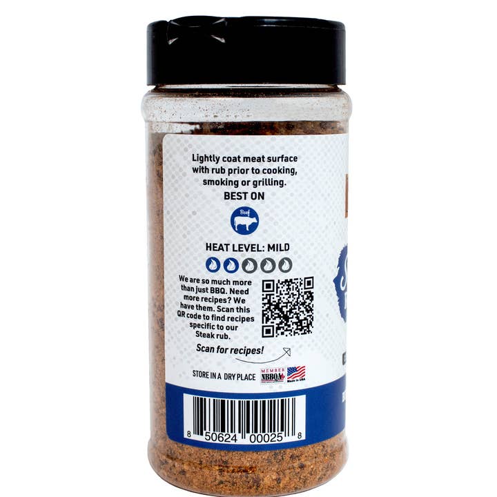 Fat Boy Natural BBQ & Hickman's BBQ - Wholesale Rub - Steak Gluten Free Natural BBQ Rub 9.9 oz