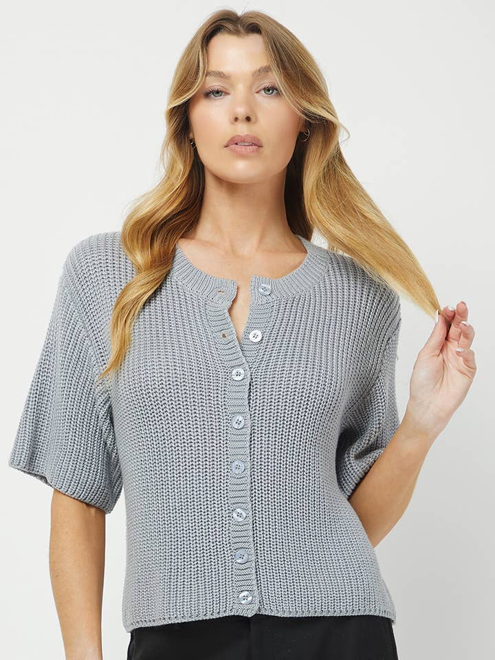 CARDIGAN A MANICHE CORTE - 1656NT per la vendita all'ingrosso da parte di Needii