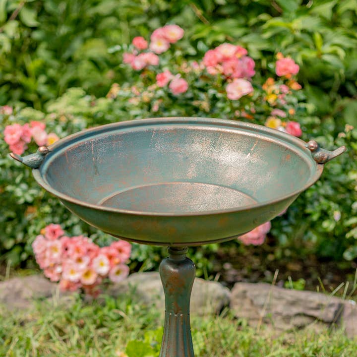 Zaer Ltd. International - Wholesale Bird Bath - Pedestal Birdbath with Little Bird Detail - 3 Options18